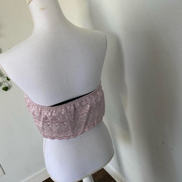 NWT Pink & black lace tube top. - Picture 3 of 3